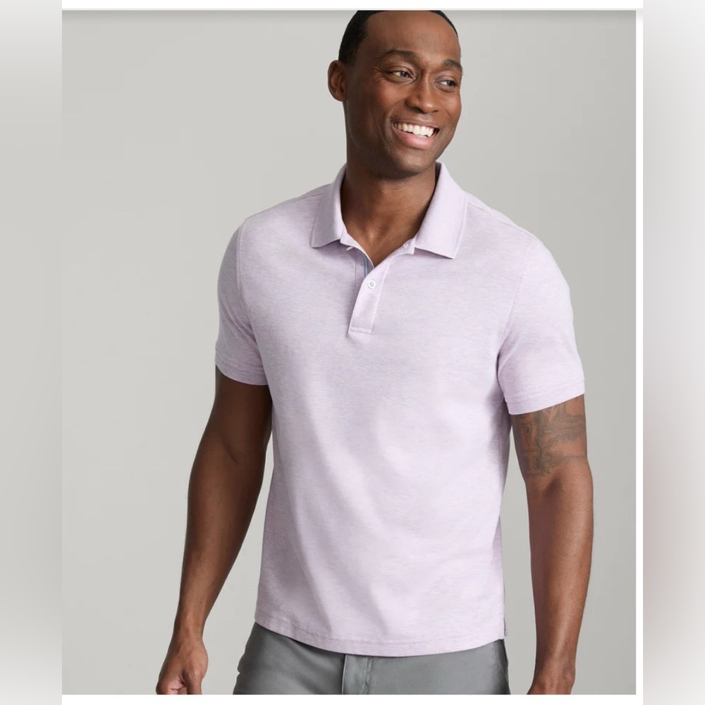 Men's Short-Sleeve Polo Shirt in Light Lavender